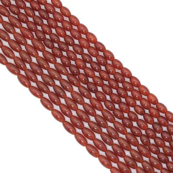 8x12mm/8x16mm Rice Shape Carnelian Beads, Sku#U2348