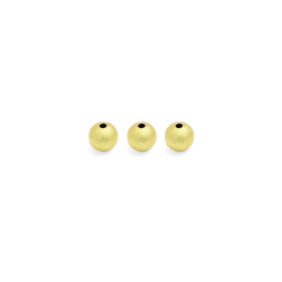 Matte Brushed Gold Round Ball Spacer beads, Sku#A199