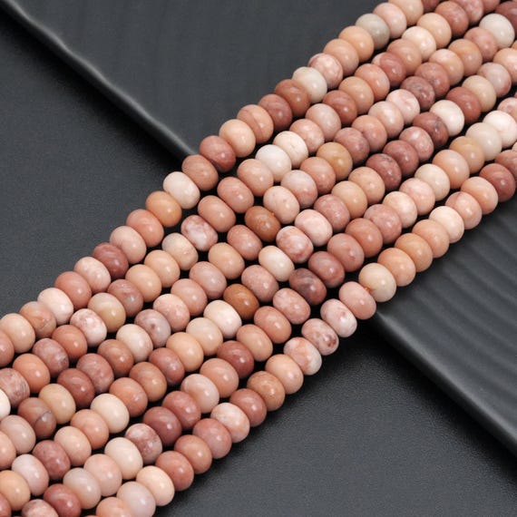 The 5x8mm Smooth Rondelle Orange Quartz Beads, Sku#U2060