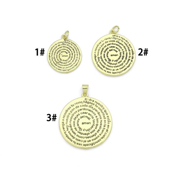 Lord’s Prayer medallion Charm Pendant, Sku#LK1283
