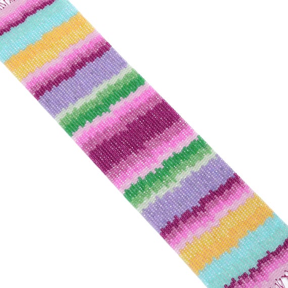 2x3mm Multicolor CZ with Cat's Eye Rondelle Faceted Beads, Sku#U2326