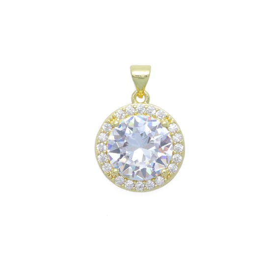 Big Crystal Charm Pendant, Sku#Lk1097