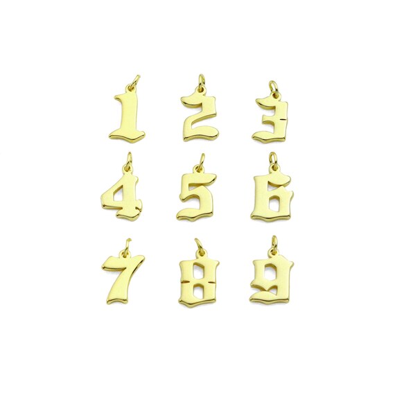 Ten Arabic Numer Charm Pendant, Sku#Lx799