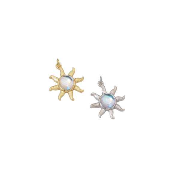 Moonstone Sun Charm, Sku#F1522