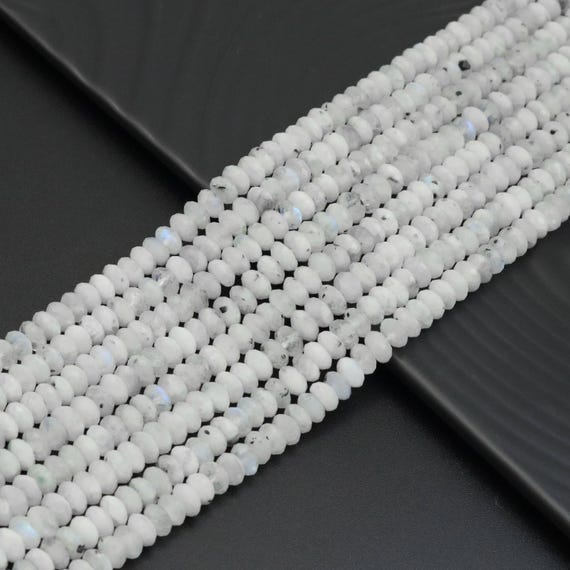 The 5x8mm Tourmalated Moonstone Rondelle Faceted Beads, Sku#U1947