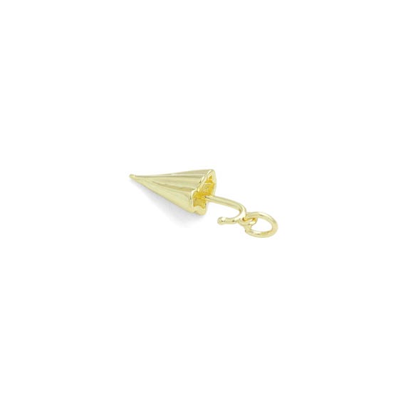 Gold Umbrella Shape Charm Pendant, Sku#L723