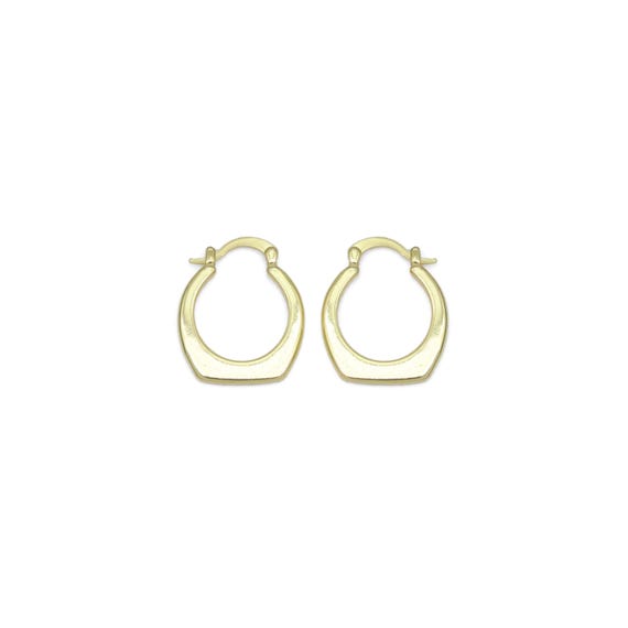 Slippy Gold Purse Shape Hoop Earrings, Sku#Lk1010