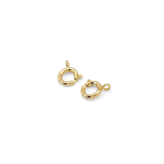 Cz Gold Spring Ring Clasp , Sku#Y834