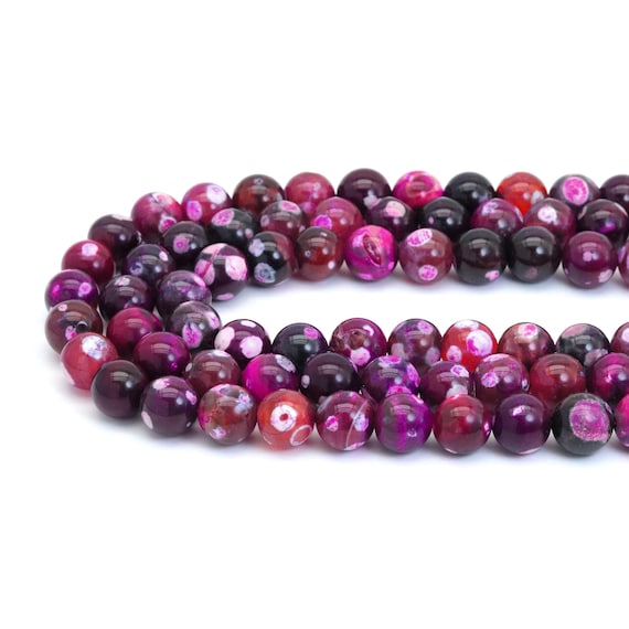 The 14mm Red Pink Agate Round Smooth Beads, Sku#U1844