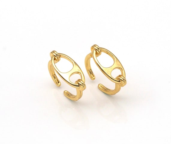 Soda Pull Tab Statement Ring, 18K Gold Filled Can Tab Open Ring, Adjustable Ring, 21Mm,Sku#Ld142