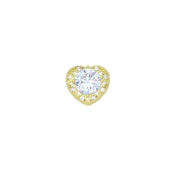 Big Crystal Heart Charm Pendant Spacer Beads, Sku#Lk1061