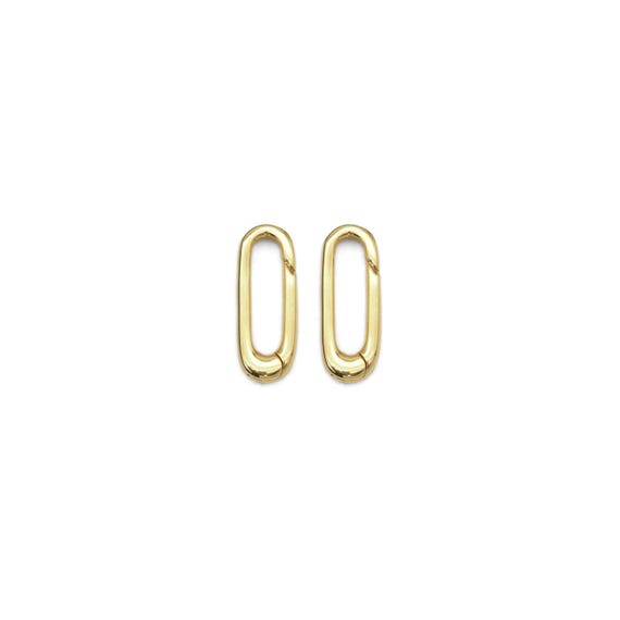 Plain Gold Long Paperclip Snap Click Clasp/Charm Holder, Sku#Y839