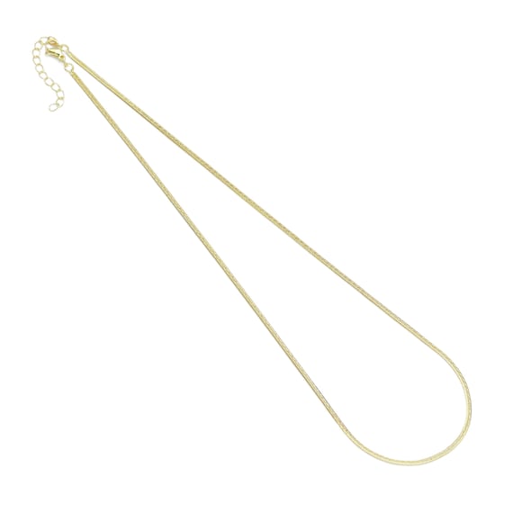 Dainty Gold Thin Snake Chain Necklace, Thin Herringbone Chain, Sku#Ld545