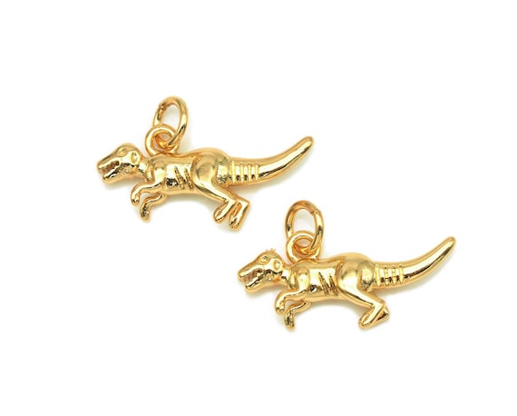 Gold Dinsaur Charm, Sku#LK584