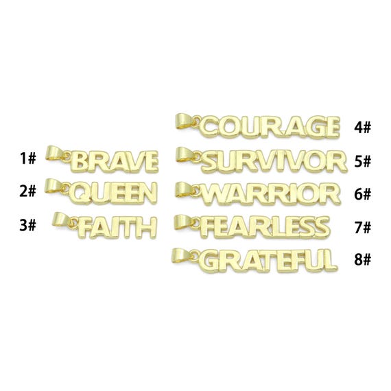 Empowerment Word Charms Collection, Words of Strength charm, Sku#LK1297