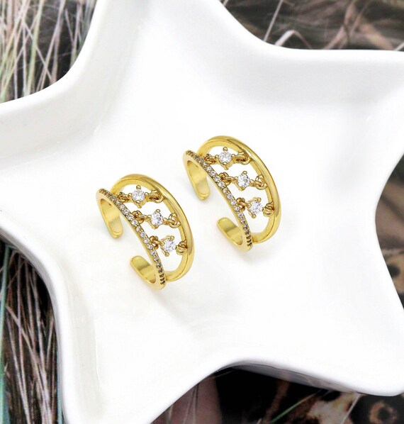 Cz Pave Gold Oval With Cz Line Ring, Sku#Lk705