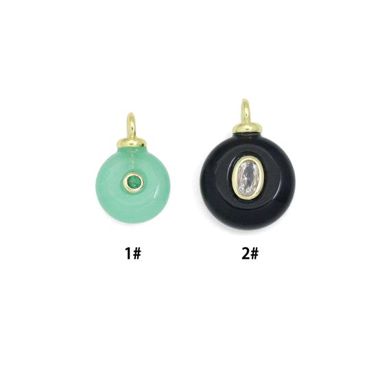 Natural Gemstone Charm Pendant, Sku#Y1078
