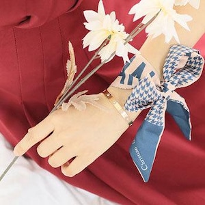 Asssorted colors Narrow scarf for scarf necklace making, hair&bag scarves accessories, EF808s image 6