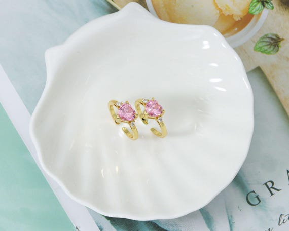 Heart Pink Cz Adjustable Ring, Sku#Lk593
