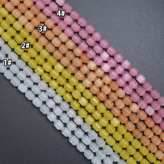 Natural Cat’s Eye Barrel Beads 8x10mm, 16inch full strands, sku#U2362