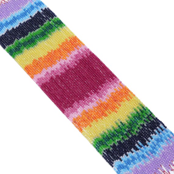 2x3mm Multicolor CZ with Crystal Rondelle Faceted Beads, Sku#U2328