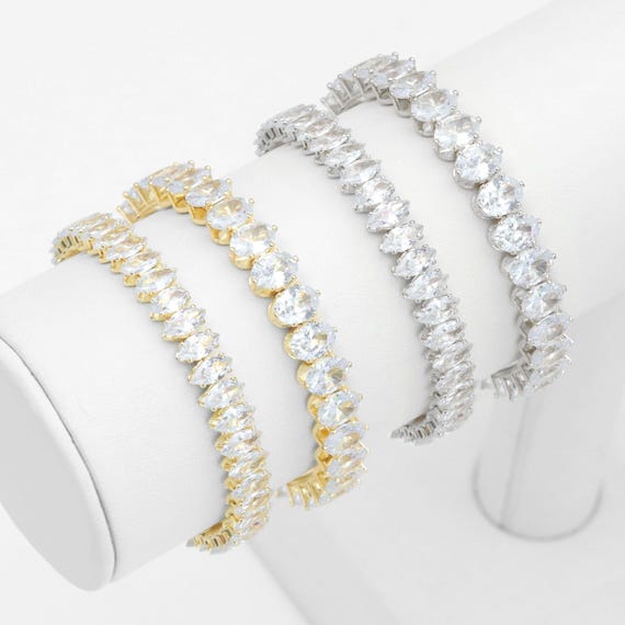 Gold Filled Big Cz Around Bracelet, Adjustable Baracelet, Sku#C128