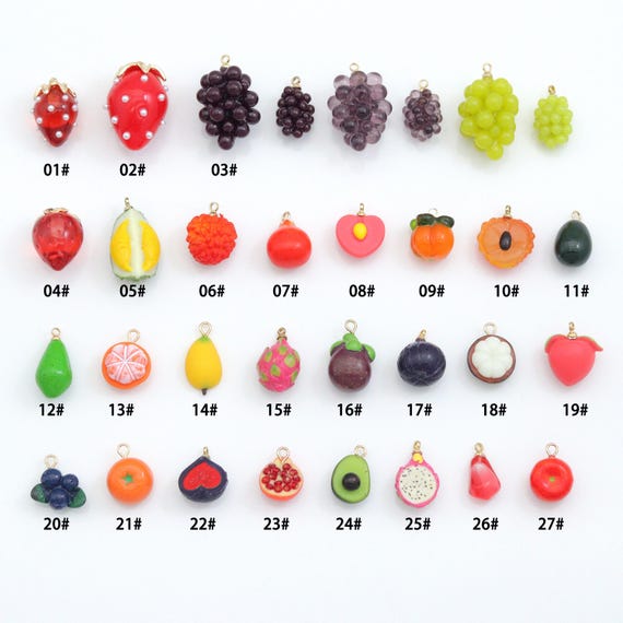 Fruit Pendant, Fruit Charm, Necklace Bracelet Fruits Charm Pendant