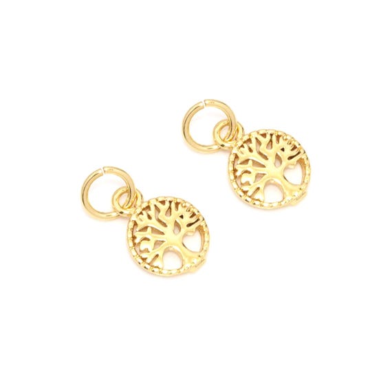 Cute Gold Tree Charm, Sku#Y773