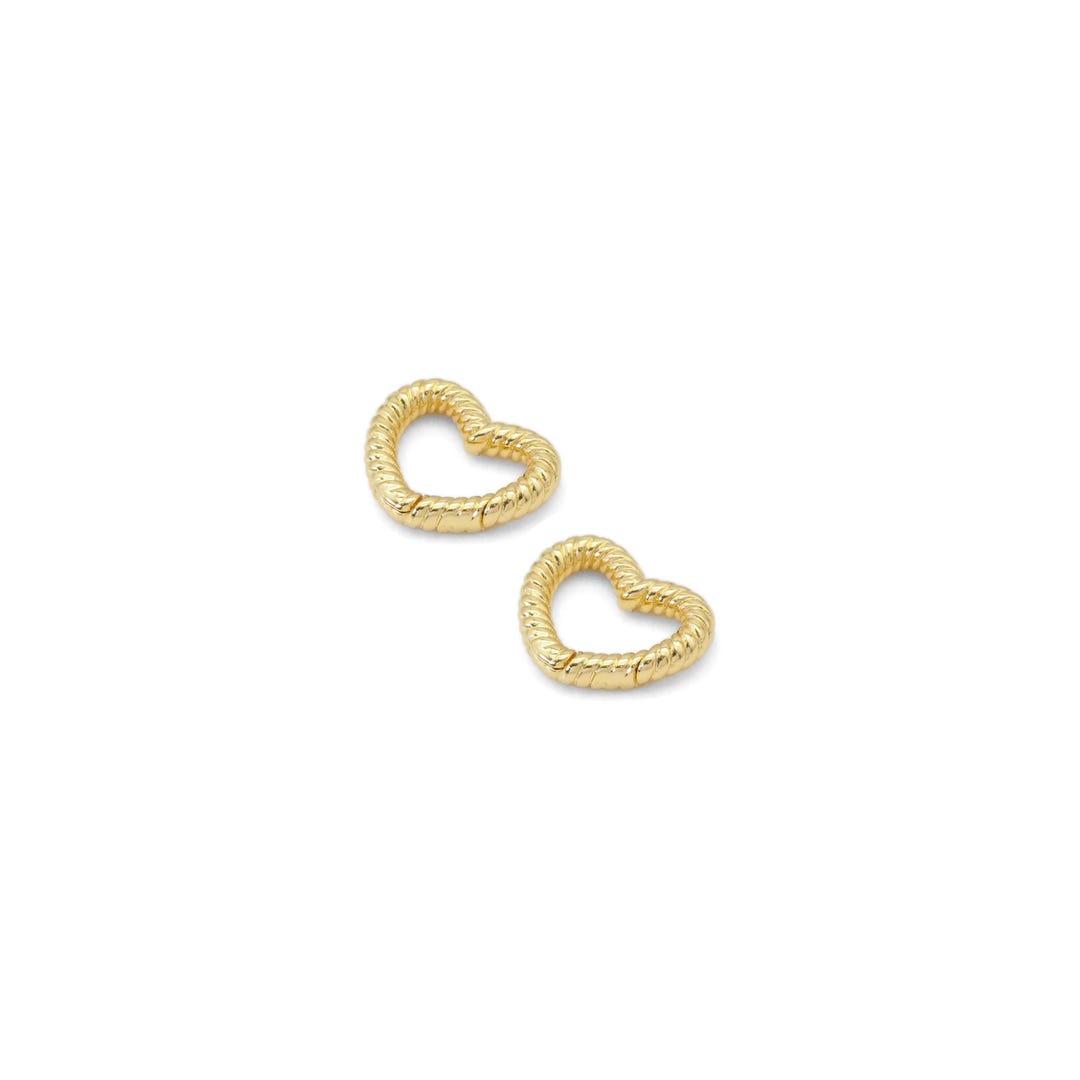Cz Gold Twisted Heart Lock Clasp , Sku#y840 - Etsy