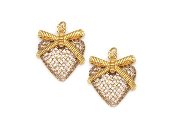 Cz Heart Charm, Sku#Y623