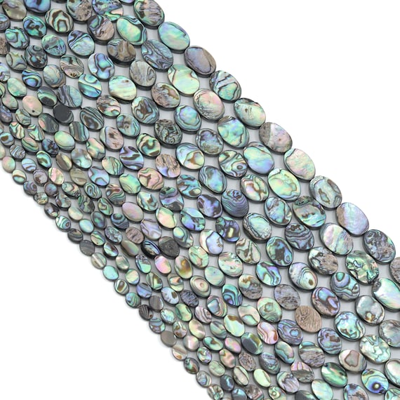 High Quality Natural Abalone Oval Shell beads, Wholesale Gemstone Beads, Oval Abalone Beads, 16inch strand, U2408