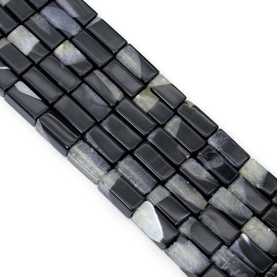 10x20mm Rectangulr Prism Druzy Agate, Sku#YK29