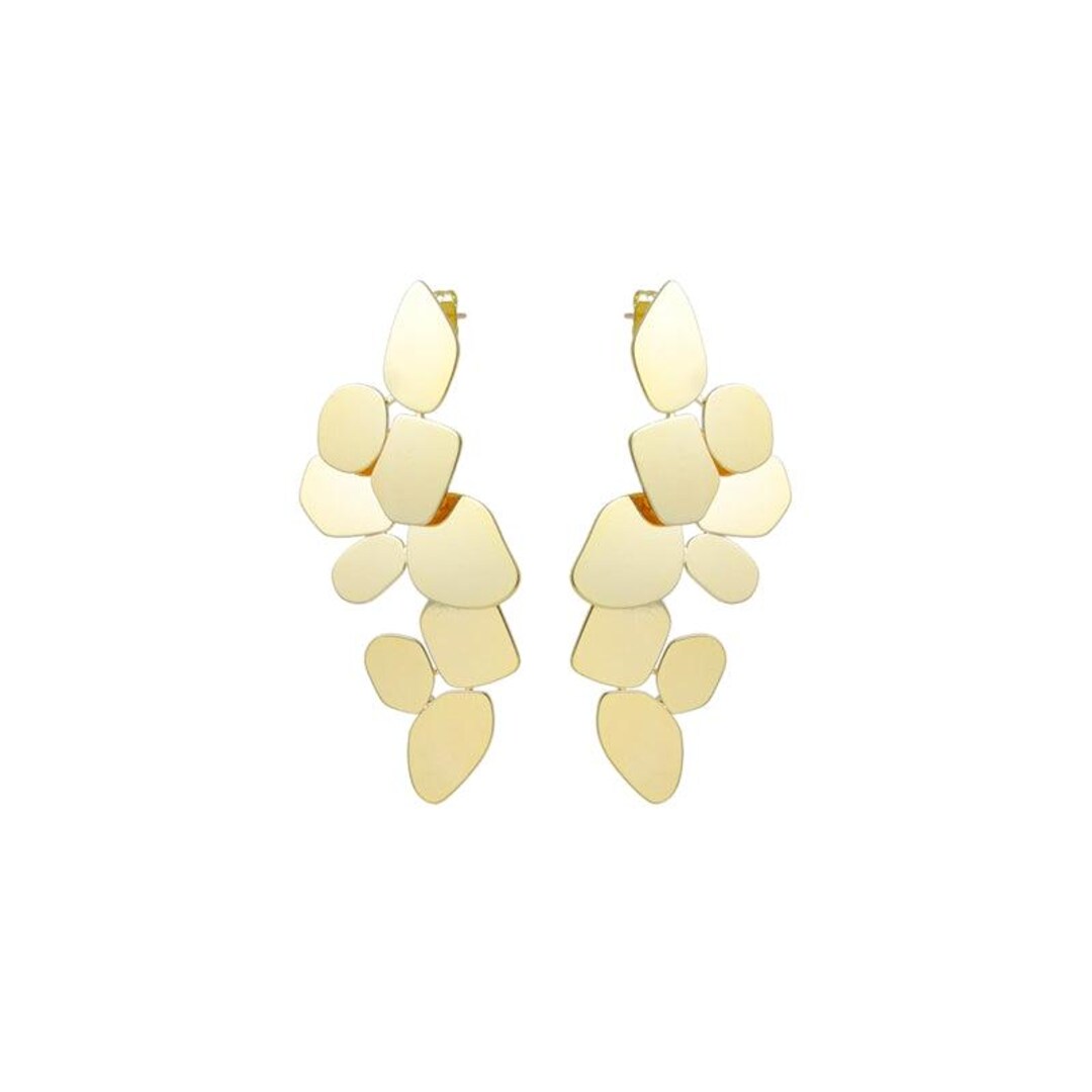 Gold Irregular Geometry Statement Earrings, Sku#zx226 - Etsy