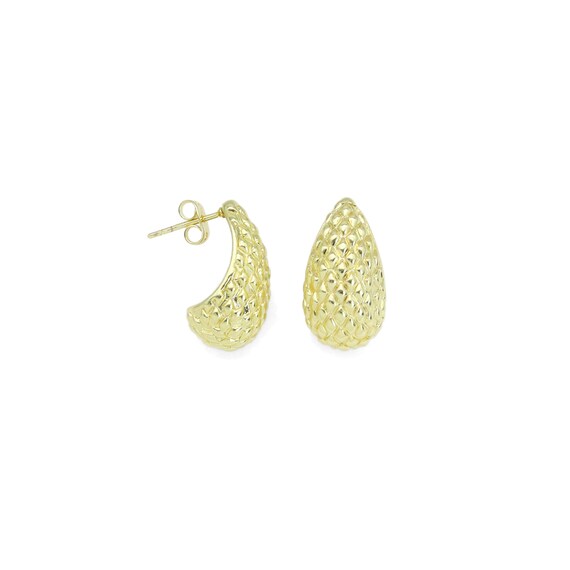 Hammered Teardrop Earrings, Sku#Ld573