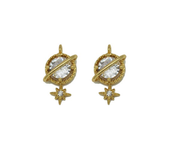 Cz Earth With North Star Charm, Sku#Y686