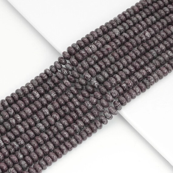 The 5x8mm Smooth Rondelle Brown Snowflake Beads, Sku#U1917