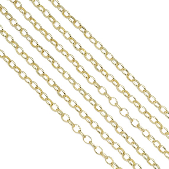 Thick Oval Link Unfinished Chain, Sku#Ld605