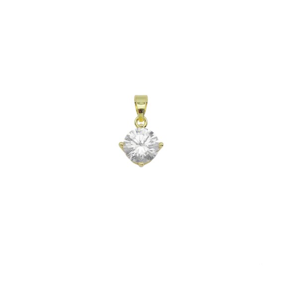 Big Round CZ Charm, Sku#LX473