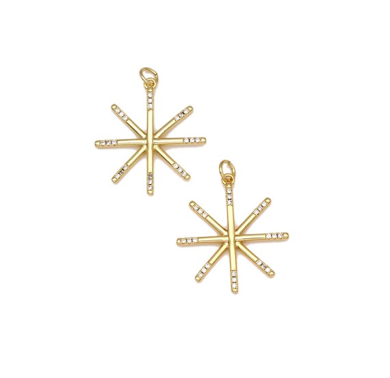 Cz Star Charm, Sku#F1439
