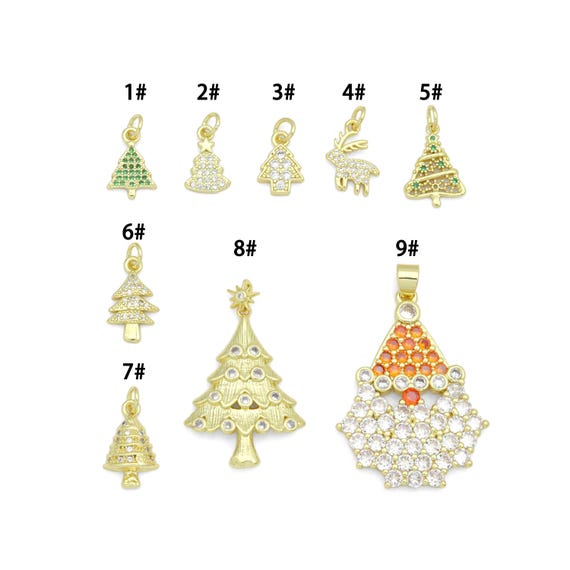 Holiday Magic Collection, Tree Santa Reindeer charm Pendant, Sku#LK1292