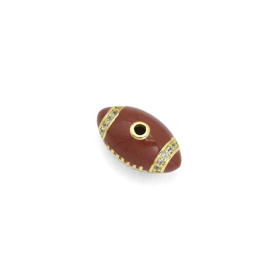 Football Spacer Beads, Sku#Lx814