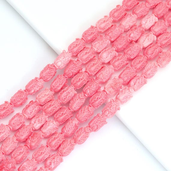The 9x13mm Pink Cabbage Resin Beads, Sku#U2050