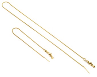 18K Gold Plated Snake Chain, Adjustable Necklace Bracelet, DIY Charm Jewelry