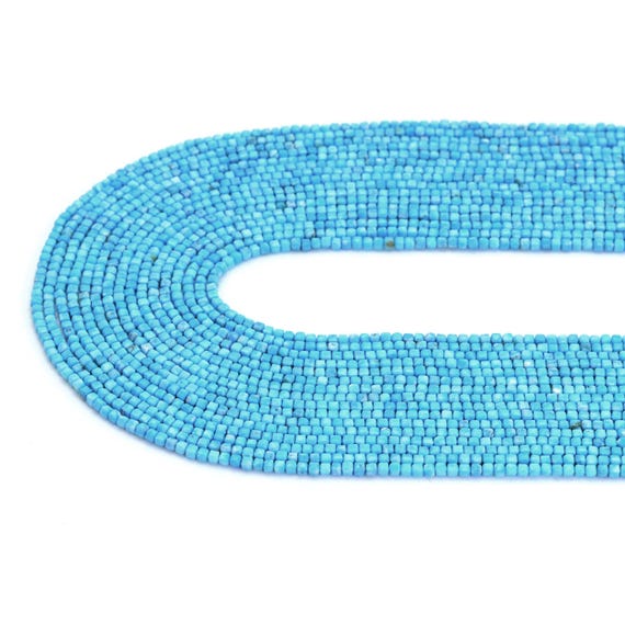 The 2.5mm Faceted Cube Blue Turquoise Beads, Sku#U1827