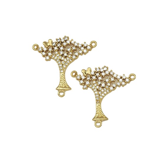 Cz Life Tree Charm, Sku#Lk547