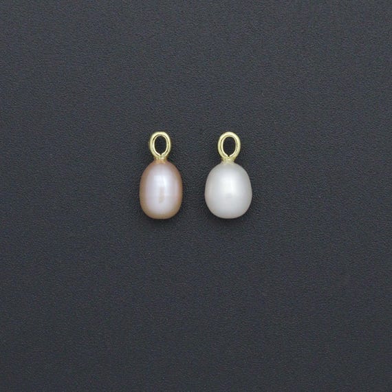 High quality  White Pink Freshwater Pearl Charm Pendant, Sku#EF785
