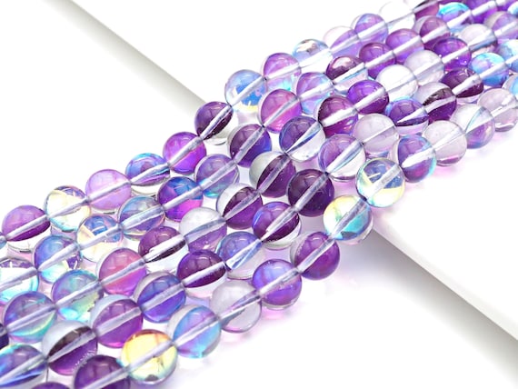NEW Color!! Violet Spectrolite Quartz, High Quality in Round 6mm/8mm/10mm/12mm, Manmade Crystal beads, 15.5inch strand, SKU#U832