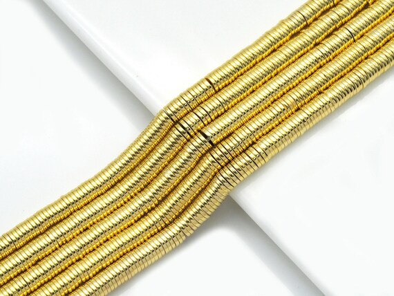 Bright Gold Hematite Heishi beads, 3mm|4mm|6mm, sku#S150