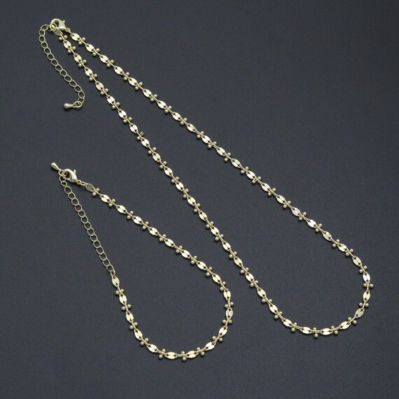 Gold Silver Flower Ball Necklace bracelet , sku#EF767