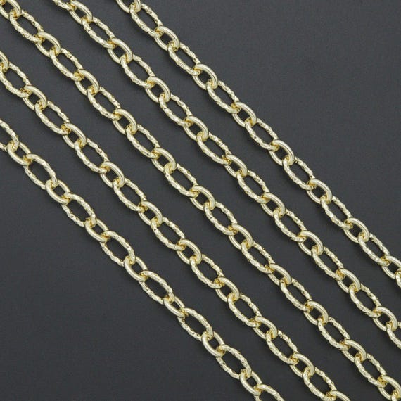 Wholesale Hammered Oval Link Chain By FT/Yard, sku#LX906